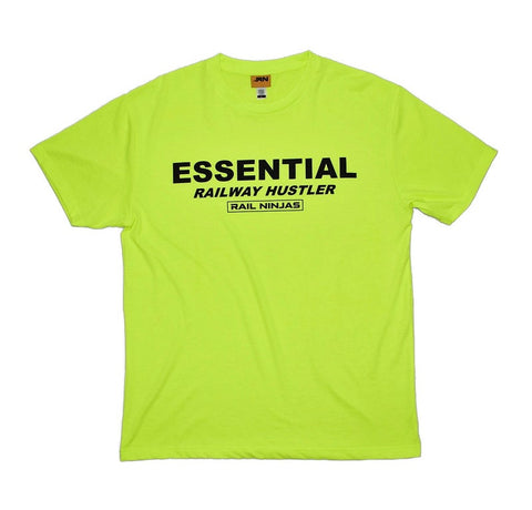 Railway Hustler - Essential Short Sleeve Safety Yellow